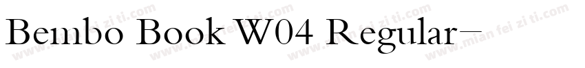 Bembo Book W04 Regular字体转换